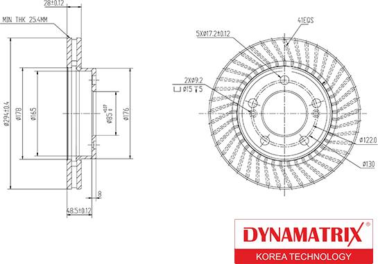 Dynamatrix DBD1627 - Тормозной диск autospares.lv