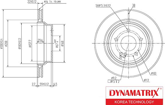 Dynamatrix DBD1672 - Тормозной диск autospares.lv