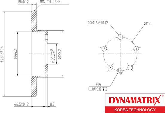 Dynamatrix DBD1011 - Тормозной диск autospares.lv