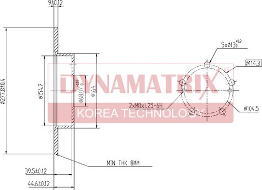 Dynamatrix DBD1110 - Тормозной диск autospares.lv