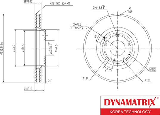 Dynamatrix DBD1136 - Тормозной диск autospares.lv