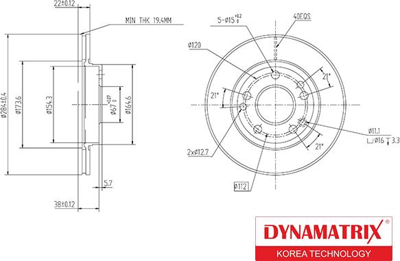 Dynamatrix DBD181 - Тормозной диск autospares.lv