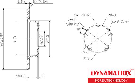 Dynamatrix DBD1390 - Тормозной диск autospares.lv