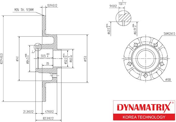 Dynamatrix DBD1364 - Тормозной диск autospares.lv