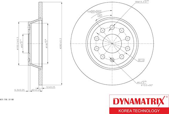 Dynamatrix DBD1306 - Тормозной диск autospares.lv