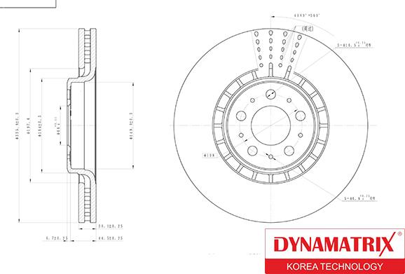 Dynamatrix DBD1371 - Тормозной диск autospares.lv