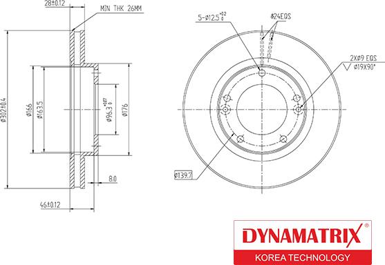 Dynamatrix DBD1290 - Тормозной диск autospares.lv