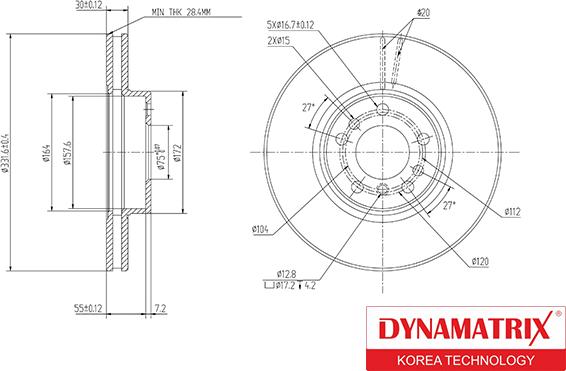 Dynamatrix DBD1256 - Тормозной диск autospares.lv