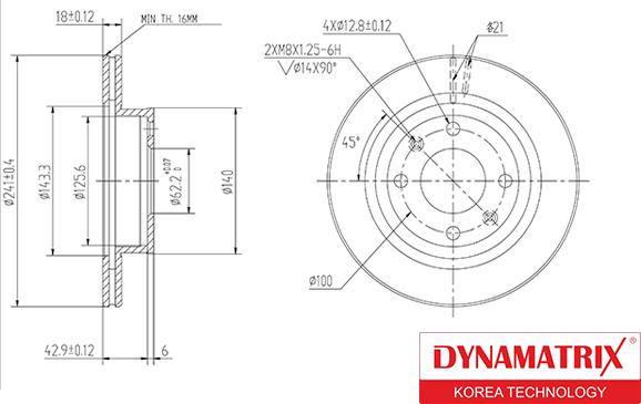 Dynamatrix DBD1268 - Тормозной диск autospares.lv