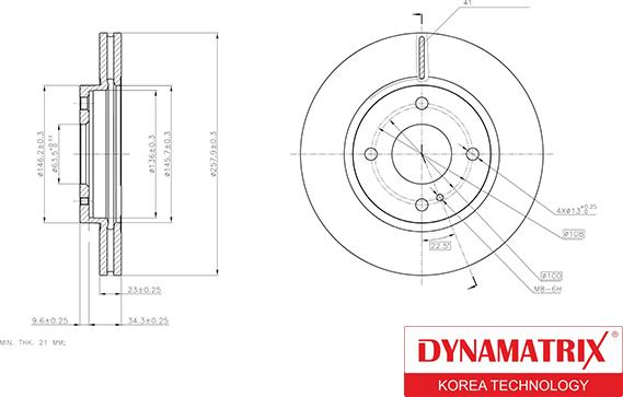 Dynamatrix DBD1740 - Тормозной диск autospares.lv