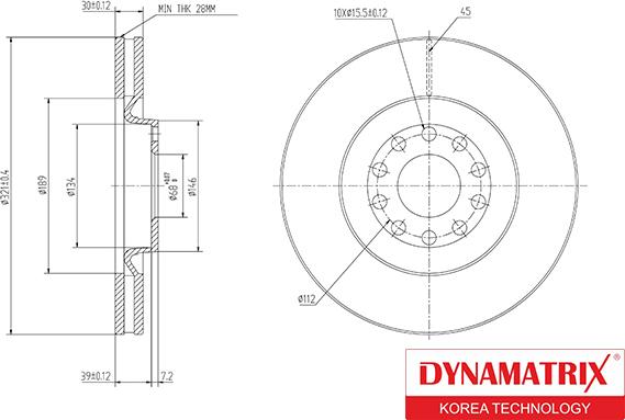 Dynamatrix DBD1705 - Тормозной диск autospares.lv