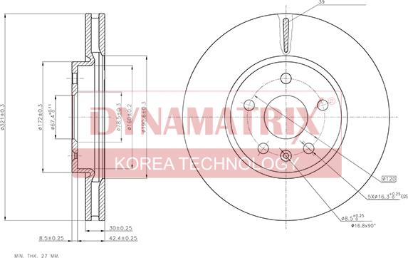 Dynamatrix DBD1722C - Тормозной диск autospares.lv