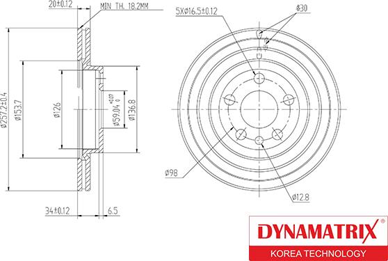 Dynamatrix DBD842 - Тормозной диск autospares.lv