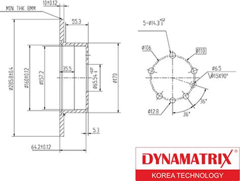 Dynamatrix DBD811 - Тормозной диск autospares.lv