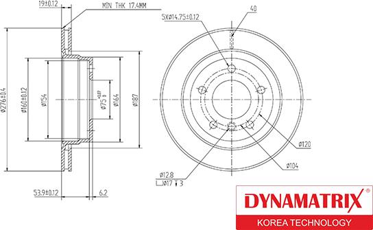 Dynamatrix DBD831 - Тормозной диск autospares.lv