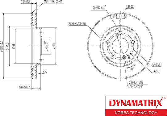 Dynamatrix DBD829 - Тормозной диск autospares.lv