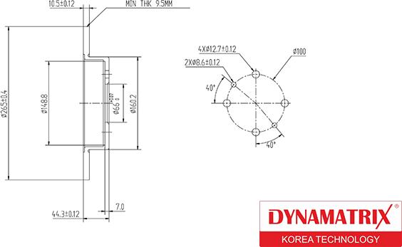 Dynamatrix DBD362 - Тормозной диск autospares.lv