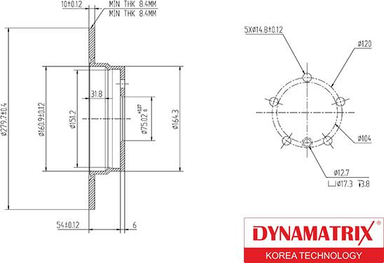 Dynamatrix DBD249 - Тормозной диск autospares.lv