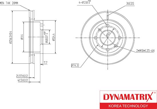 Dynamatrix DBD260 - Тормозной диск autospares.lv