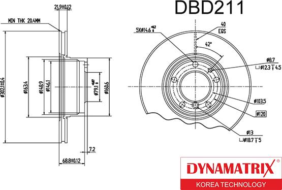 Dynamatrix DBD211 - Тормозной диск autospares.lv