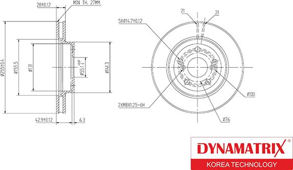 Dynamatrix DBD799 - Тормозной диск autospares.lv