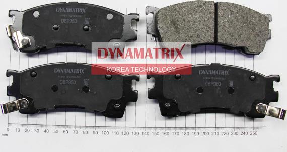 Dynamatrix DBP950 - Тормозные колодки, дисковые, комплект autospares.lv