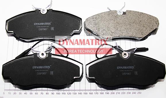 Dynamatrix DBP967 - Тормозные колодки, дисковые, комплект autospares.lv