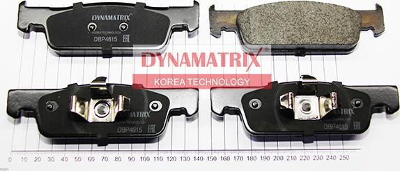 Dynamatrix DBP4615 - Тормозные колодки, дисковые, комплект autospares.lv