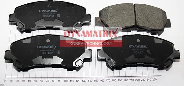 Dynamatrix DBP4051 - Тормозные колодки, дисковые, комплект autospares.lv