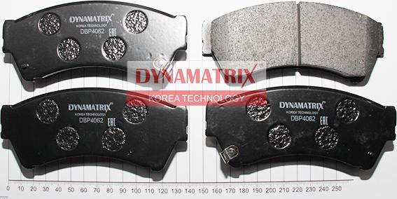 Dynamatrix DBP4062 - Тормозные колодки, дисковые, комплект autospares.lv