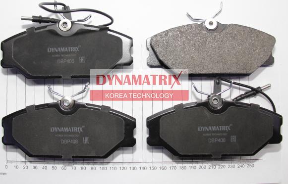 Dynamatrix DBP406 - Тормозные колодки, дисковые, комплект autospares.lv