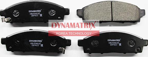 Dynamatrix DBP4023 - Тормозные колодки, дисковые, комплект autospares.lv