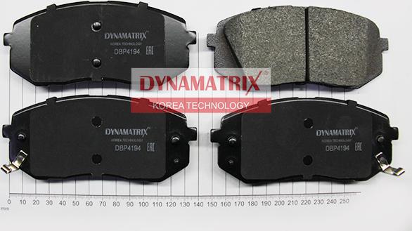 Dynamatrix DBP4194 - Тормозные колодки, дисковые, комплект autospares.lv