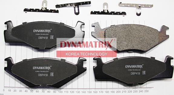 Dynamatrix DBP419 - Тормозные колодки, дисковые, комплект autospares.lv