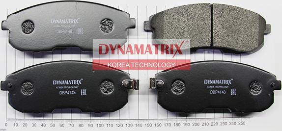 Dynamatrix DBP4148 - Тормозные колодки, дисковые, комплект autospares.lv