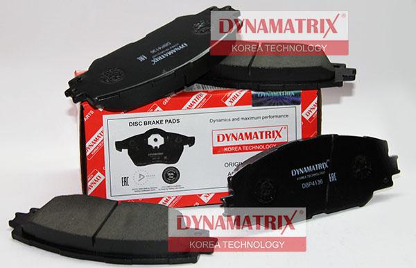 Dynamatrix DBP4136 - Тормозные колодки, дисковые, комплект autospares.lv