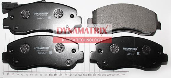 Dynamatrix DBP4347 - Тормозные колодки, дисковые, комплект autospares.lv