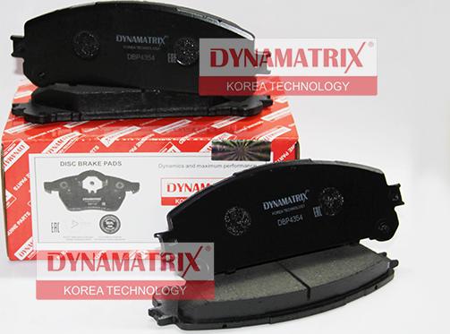 Dynamatrix DBP4354 - Тормозные колодки, дисковые, комплект autospares.lv