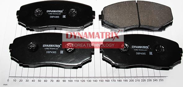 Dynamatrix DBP4365 - Тормозные колодки, дисковые, комплект autospares.lv