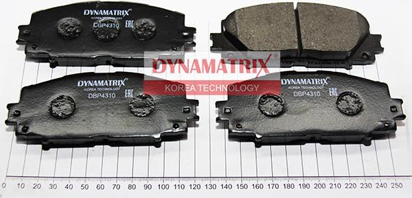 Dynamatrix DBP4310 - Тормозные колодки, дисковые, комплект autospares.lv