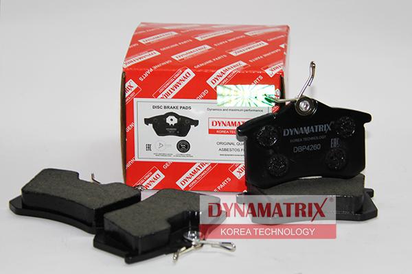 Dynamatrix DBP4260 - Тормозные колодки, дисковые, комплект autospares.lv