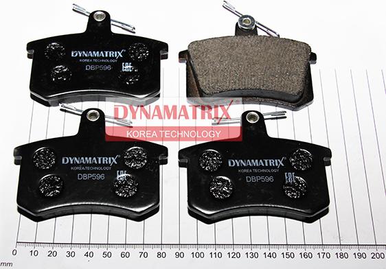 Dynamatrix DBP596 - Тормозные колодки, дисковые, комплект autospares.lv