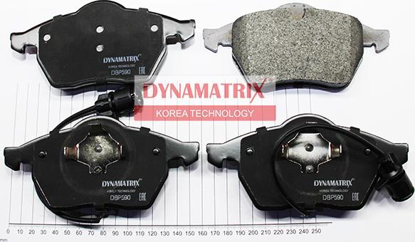 Dynamatrix DBP590 - Тормозные колодки, дисковые, комплект autospares.lv
