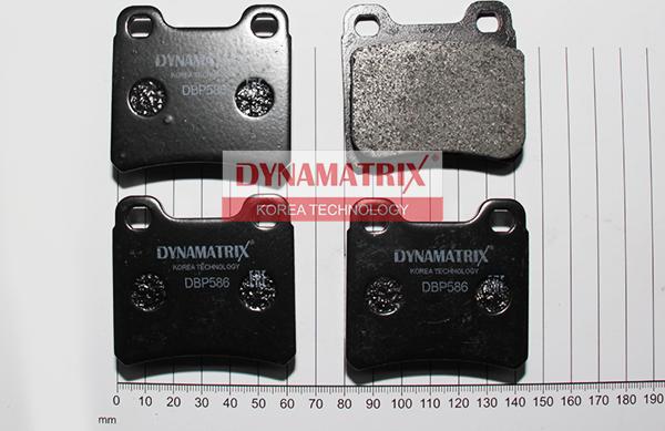 Dynamatrix DBP586 - Тормозные колодки, дисковые, комплект autospares.lv