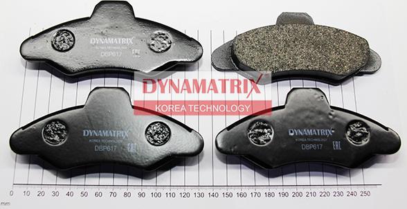 Dynamatrix DBP617 - Тормозные колодки, дисковые, комплект autospares.lv