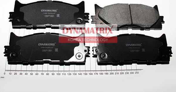 Dynamatrix DBP1991 - Тормозные колодки, дисковые, комплект autospares.lv