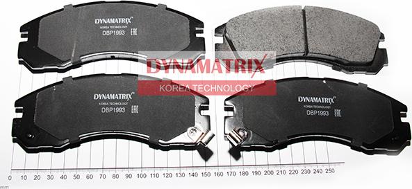 Dynamatrix DBP1993 - Тормозные колодки, дисковые, комплект autospares.lv