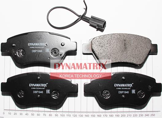 Dynamatrix DBP1946 - Тормозные колодки, дисковые, комплект autospares.lv