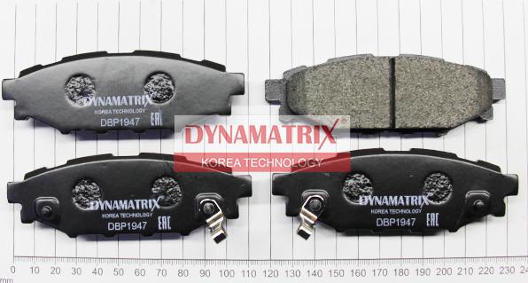 Dynamatrix DBP1947 - Тормозные колодки, дисковые, комплект autospares.lv