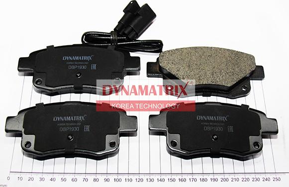 Dynamatrix DBP1930 - Тормозные колодки, дисковые, комплект autospares.lv